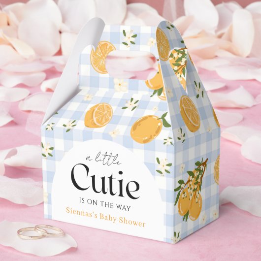 Ballotins Baby Shower Citron Gingham Orange (Mariage)