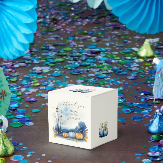 Ballotins Baby shower Citrouille Blue Gold (Fête)