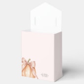 Ballotins Baby shower citrouille d'aquarelle rose Bow (Ouvert)