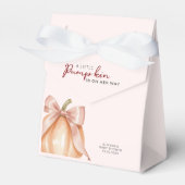 Ballotins Baby shower citrouille d'aquarelle rose Bow (Verso)