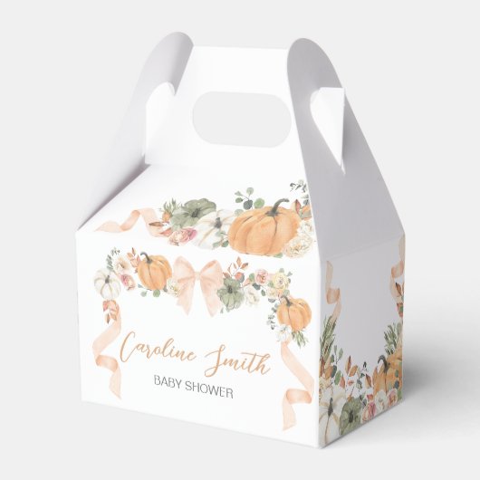 Ballotins Baby shower Citrouille Orange Bow (Verso)