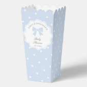 Ballotins Baby shower classique Pois Dusty Blue Bow Boy (Verso)