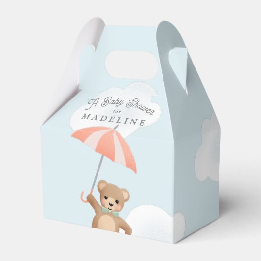 Ballotins Baby shower classique Teddy Bear Pastel (Verso)