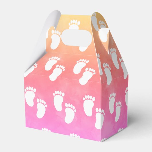 Ballotins Baby shower coloré d'aquarelle Motif d'empreinte (Arrière)