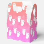 Ballotins Baby shower coloré d'aquarelle Motif d'empreinte (Ouvert)