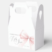 Ballotins Baby shower Coquette Rose Bow Favoriser les sacs (Ouvert)