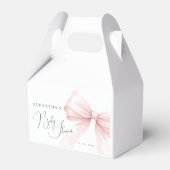 Ballotins Baby shower Coquette Rose Bow Favoriser les sacs (Verso)