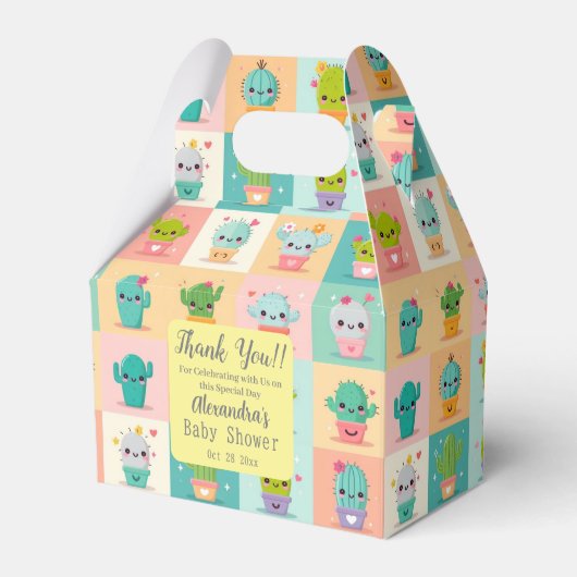 Ballotins Baby shower Cute Cactus Kawaii (Verso)