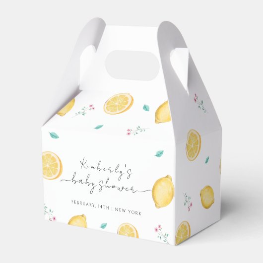 Ballotins Baby shower d'agrumes de citron doux (Arrière)