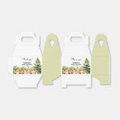 Ballotins Baby shower d'animaux de bois verts (Déplié)