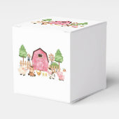 Ballotins Baby shower d'animaux de ferme roses (Verso)