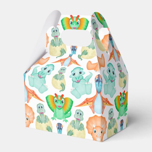 Ballotins Baby shower d'anniversaire de Dinosaur (Verso)