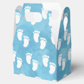 Ballotins Baby shower d'aquarelle bleu Motif d'empreinte (Ouvert)
