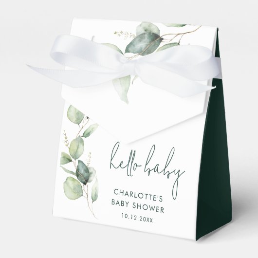 Ballotins Baby shower d'aquarelle botanique d'Eucalyptus (Verso)