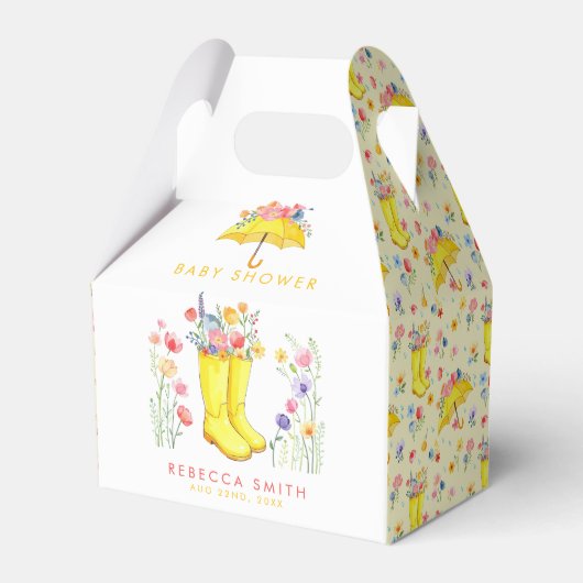 Ballotins Baby shower d'aquarelle de printemps Floral Ballot (Verso)