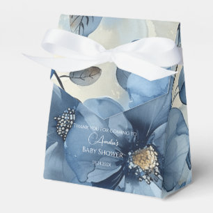 Ballotins Baby shower d'aquarelle Florale bleu moderne