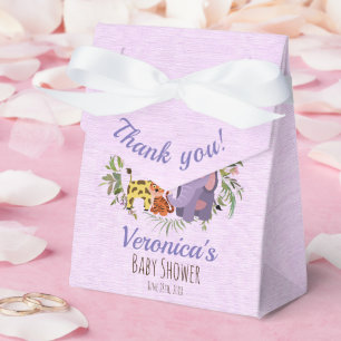 Ballotins Baby shower d'aquarelle Jungle Safari Merci