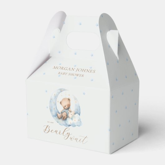 Ballotins Baby shower d'attente de l'ours en peluche (Verso)