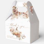 Ballotins Baby shower d'automne citrouille et fleur Boho (Recto)