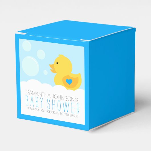 Ballotins Baby shower de bain en caoutchouc Ducky Bubble Boy (Verso)