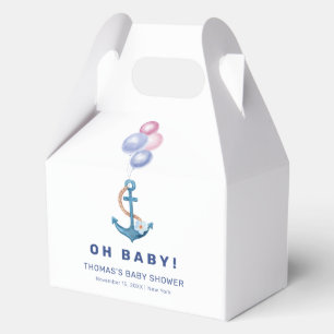 Ballotins Baby shower de ballon d'Ancres nautiques minimal B