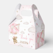 Ballotins Baby shower de ballon d'ours rose Boho (Arrière)