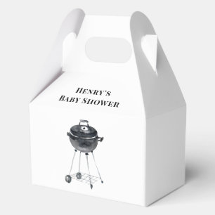 Ballotins Baby shower de barbecue minimaliste noir blanc