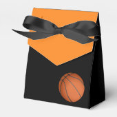 Ballotins Baby shower de basket-ball orange et noir (Verso)