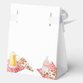 Ballotins Baby shower de bières de pizza moderne Rustique (Verso)
