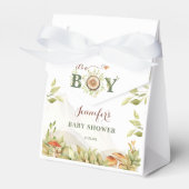 Ballotins Baby shower de bois Champignons rustiques Garçon v (Verso)