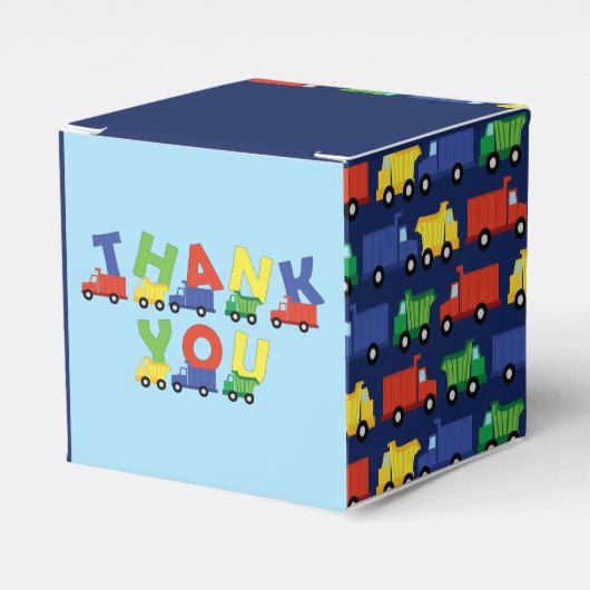 Ballotins Baby shower de camion de construction (Verso)