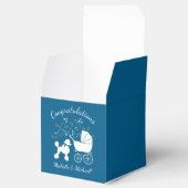 Ballotins Baby shower de caniche bleu (Ouvert)
