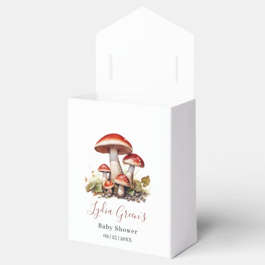 Ballotins Baby shower de champignons Invitation, Automne Neu (Ouvert)