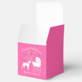 Ballotins Baby shower de chien de boxer fille rose (Ouvert)