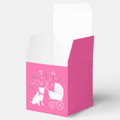 Ballotins Baby shower de chien taureau rose (Ouvert)