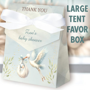 Ballotins Baby shower de cigogne Garçon Bleu Grand Ballotin