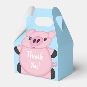 Ballotins Baby shower de cochon bleu