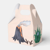 Ballotins Baby shower de dinosaure orange Turquoise (Arrière)