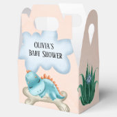 Ballotins Baby shower de dinosaure orange Turquoise (Ouvert)