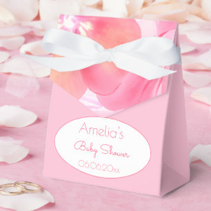 Ballotins Baby shower de douche en fleurs roses