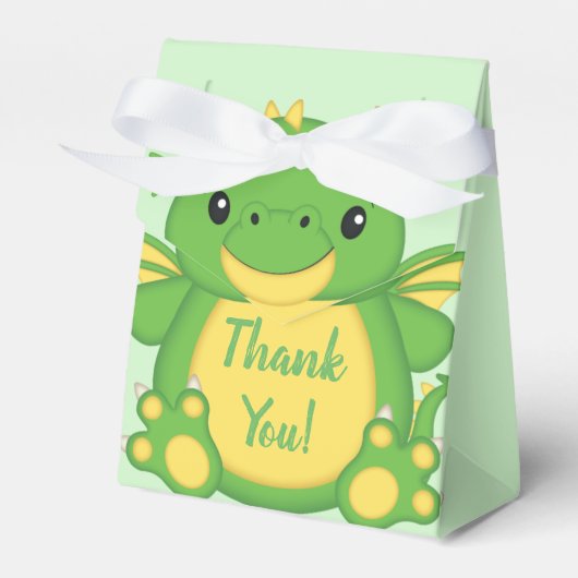 Ballotins Baby shower de dragon vert (Verso)