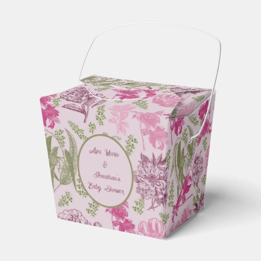 Ballotins Baby shower de fille Eucalyptus Peony botanique (Verso)