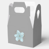 Ballotins Baby shower de fleurs gris bleu (Ouvert)