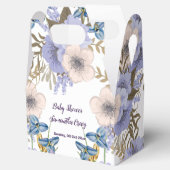 Ballotins Baby shower de fleurs mauves pastel doux (Ouvert)