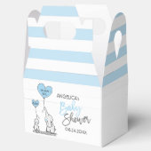 Ballotins Baby shower de garçon Blue White Elephant (Ouvert)