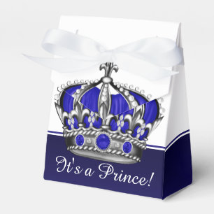 Ballotins Baby shower de garçon princier d'argent bleu