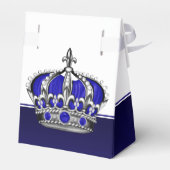 Ballotins Baby shower de garçon princier d'argent bleu (Arrière)