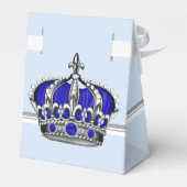 Ballotins Baby shower de garçon princier d'argent bleu (Arrière)