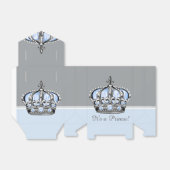 Ballotins Baby shower de garçon princier d'argent bleu (Déplié)