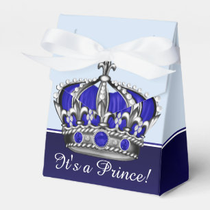 Ballotins Baby shower de garçon princier d'argent bleu